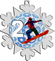 Акриловая медаль Сноуборд 1, 2, 3 место 1784-006-002
