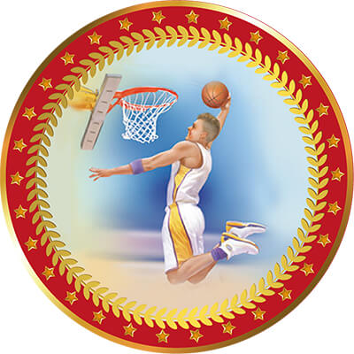 Акриловая эмблема Баскетбол 1399-025-124