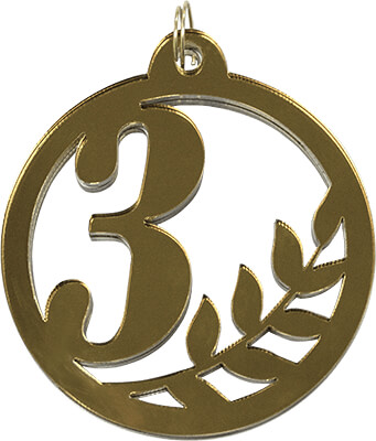 Акриловая медаль 1, 2, 3 место 1786-070-003