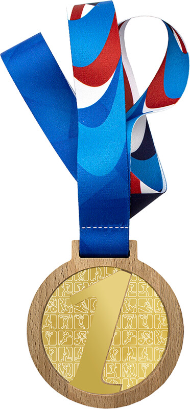 Медаль с лентой 1,2,3 место 3658-001-101