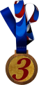 Медаль с лентой 3 место