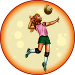 Акриловая эмблема волейбол