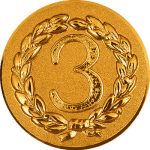 Эмблема 1,2,3 место (25 мм)