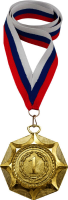 Медаль с лентой в индивидуальной упаковке 3000-001-008