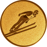 Эмблема прыжки на лыжах с трамплина