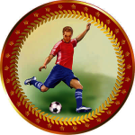 Акриловая эмблема Футбол 25 мм 1399-025-111