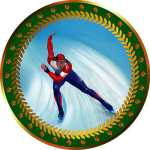Акриловая эмблема Конькобежный спорт 1399-050-321