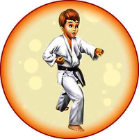 Акриловая эмблема карате 1398-025-002