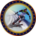 Акриловая эмблема Лыжный спорт