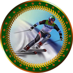 Акриловая эмблема Лыжный спорт 1399-050-317