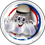 Акриловая эмблема бадминтон