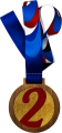 Медаль с лентой 2 место