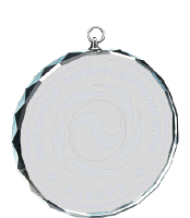 Медаль из стекла с лазерной гравировкой 1682-070-ГР0