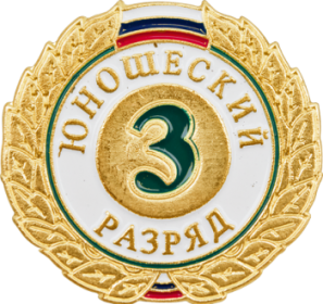 Значок "1,2,3-й юношеский разряд" 1066-001-103