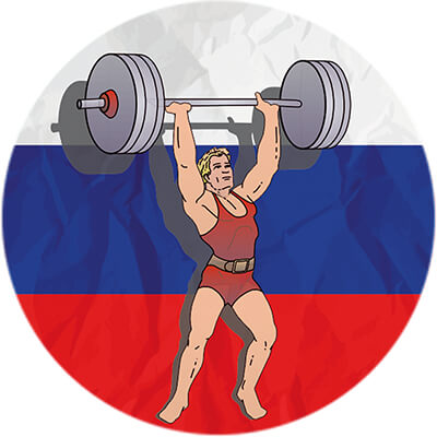 Акриловая эмблема Штанга 1327-050-007