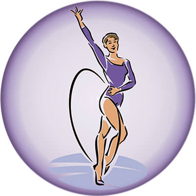 Акриловая эмблема гимнастика 1340-025-000