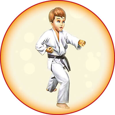 Акриловая эмблема карате 1398-025-002