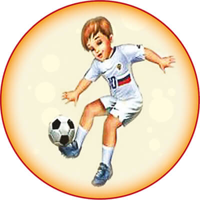 Акриловая эмблема футбол 1398-025-006