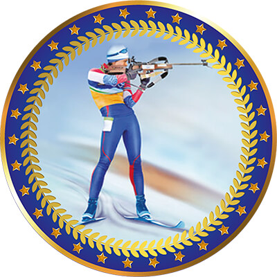 Акриловая эмблема Биатлон 1399-050-213