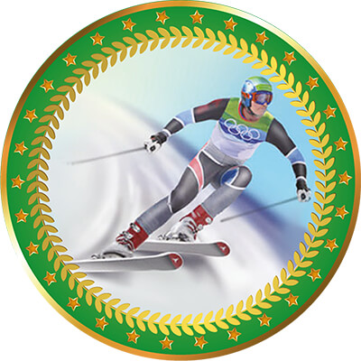 Акриловая эмблема Лыжный спорт 1399-050-317