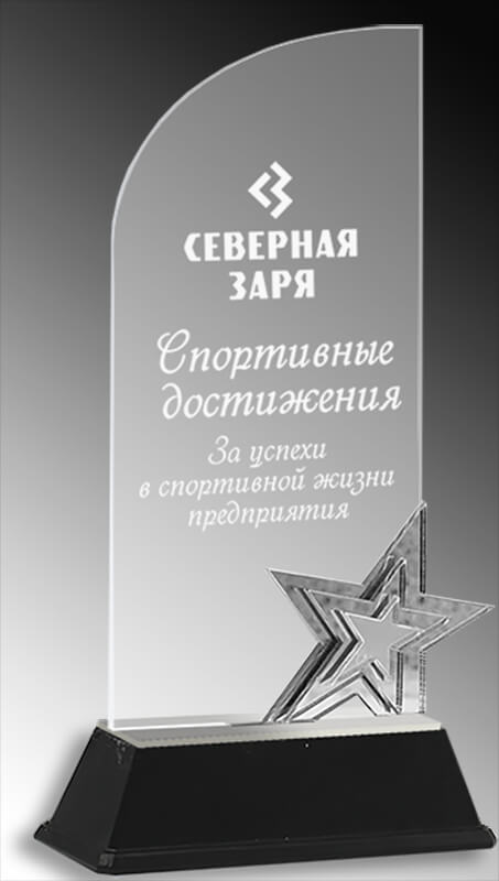 Акриловая награда с лазерной гравировкой 1608-220-ГР2