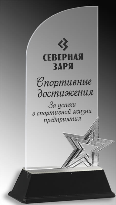 Акриловая награда с цветной печатью 1608-220-УФ2
