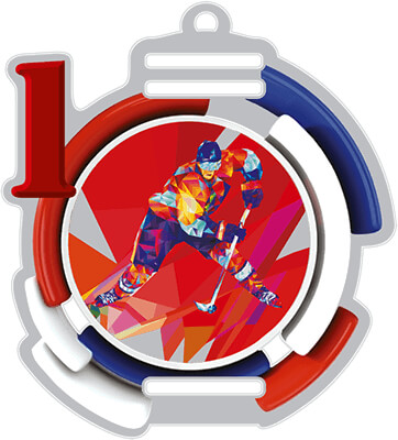Акриловая медаль Хоккей 1, 2, 3 место 1785-010-001
