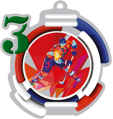 Акриловая медаль Хоккей 1, 2, 3 место 1785-010-003