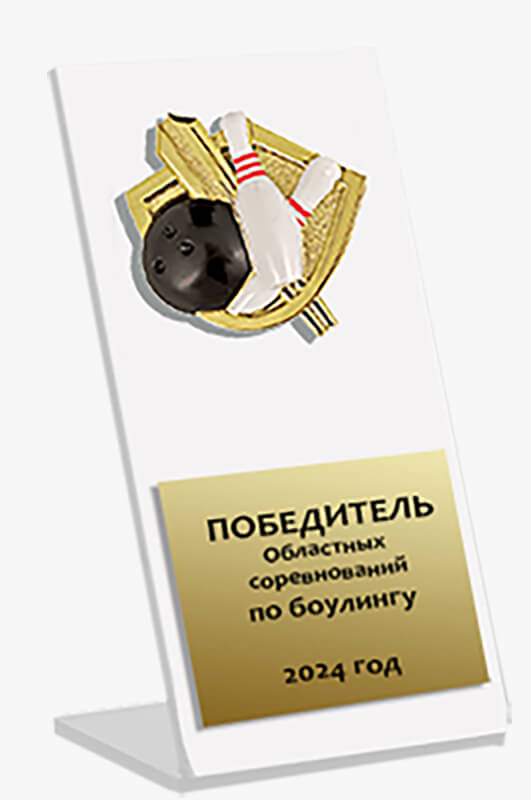 Акриловая награда Боулинг 1810-180-301