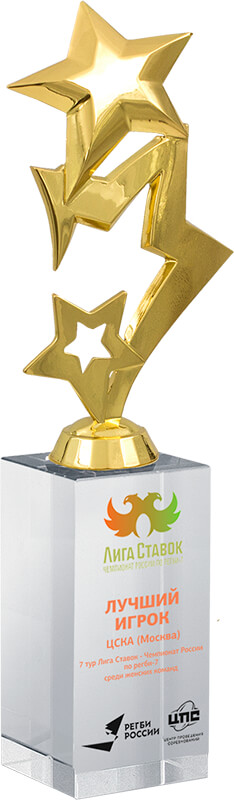Награда Звезды с цветным нанесением 2012-250-УФ0