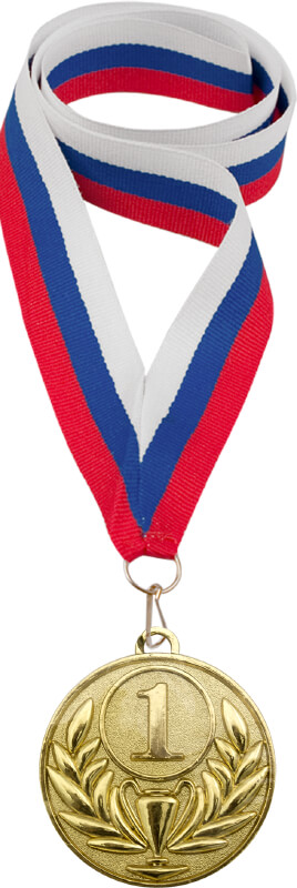 Медаль с лентой в индивидуальной упаковке 3000-001-001
