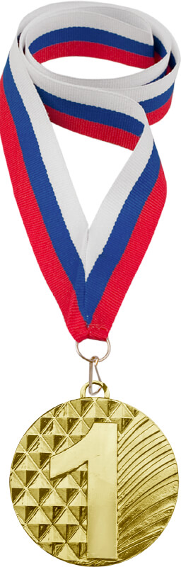 Медаль с лентой в индивидуальной упаковке 3000-001-003