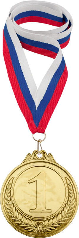 Медаль с лентой в индивидуальной упаковке 3000-001-009